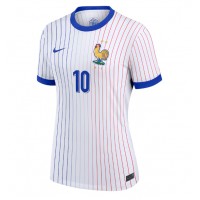 Camisa de Futebol França Kylian Mbappe #10 Equipamento Secundário Mulheres Europeu 2024 Manga Curta